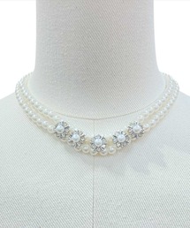WILLSELECTION（ウィルセレクション）の「フラワービジューパールネックレス（ネックレス）」