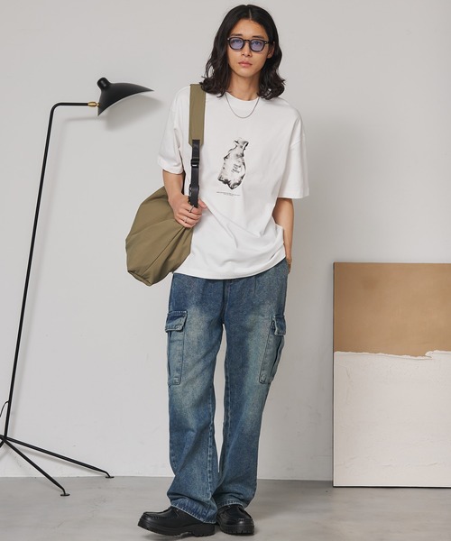 SEN TOKYO(セントーキョー)の「ラバープリントグラフィックTee(Tシャツ/カットソー・レディース・ブラック/ホワイト・MEDIUM)」の3枚目の写真