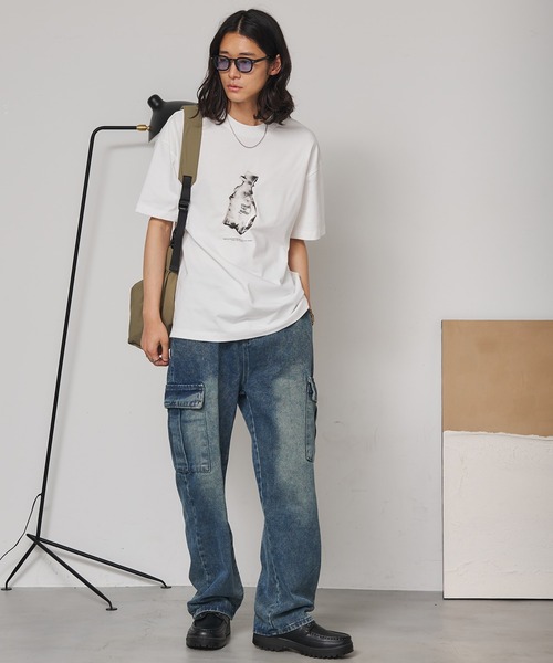SEN TOKYO(セントーキョー)の「ラバープリントグラフィックTee(Tシャツ/カットソー・レディース・ブラック/ホワイト・MEDIUM)」の4枚目の写真