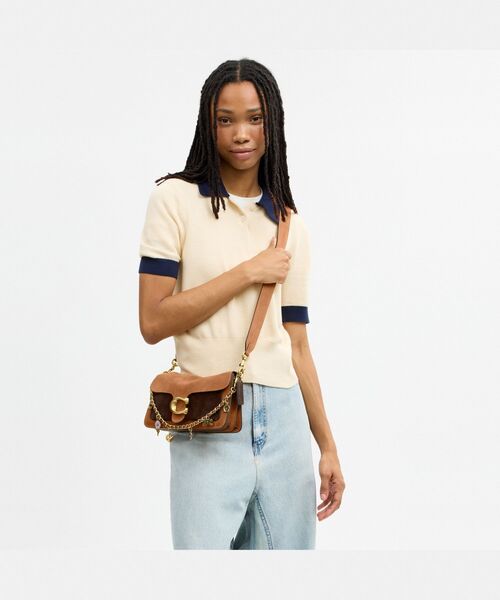 COACH(コーチ)の「タビー ショルダー バッグ 26・カラーブロック・モチーフ チェーン(ショルダーバッグ・レディース・ブラウン系その他・ONE)」の3枚目の写真