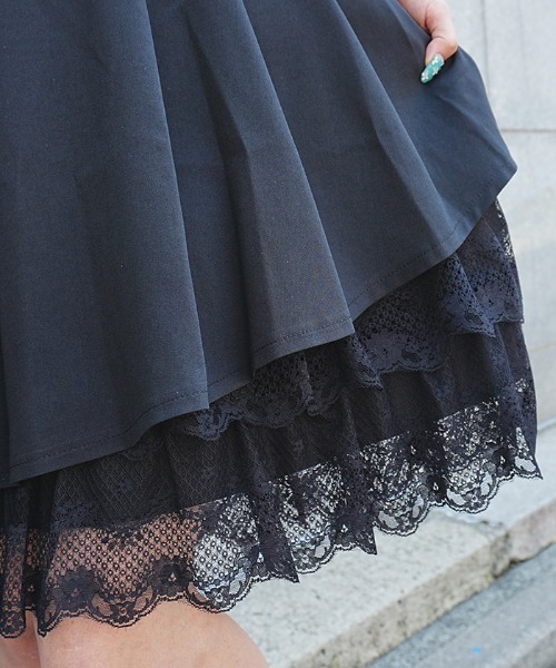 axes femme POETIQUE(アクシーズファムポエティック)の「イレヘムプリーツミドルSK(スカート・レディース・ネイビー/ピンク・MEDIUM)」の8枚目の写真