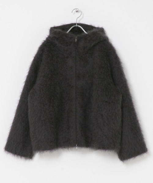 URBAN RESEARCH ROSSO WOMEN(アーバンリサーチ ロッソ)の「カシミヤ混ファーフードコート(その他アウター・レディース・チャコールグレー/アイボリー・FREE)」の14枚目の写真