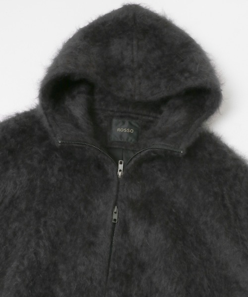 URBAN RESEARCH ROSSO WOMEN(アーバンリサーチ ロッソ)の「カシミヤ混ファーフードコート(その他アウター・レディース・チャコールグレー/アイボリー・FREE)」の15枚目の写真