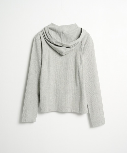 CONZ(コンズ)の「hooded rib long sleeve tee(パーカー・メンズ・ブラック/ライトグレー・2/1/3)」の12枚目の写真