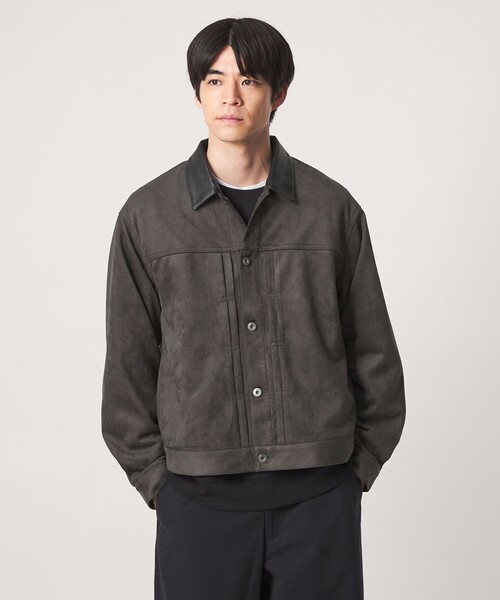 green label relaxing(グリーンレーベルリラクシング)の「スエードライク ファーストタイプ ジャケット(ブルゾン・メンズ・オリーブ/ダークグレー・M/L/S/XL)」の12枚目の写真