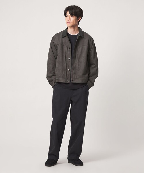 green label relaxing(グリーンレーベルリラクシング)の「スエードライク ファーストタイプ ジャケット(ブルゾン・メンズ・オリーブ/ダークグレー・M/L/S/XL)」の13枚目の写真