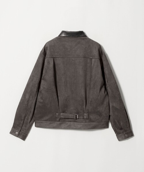green label relaxing(グリーンレーベルリラクシング)の「スエードライク ファーストタイプ ジャケット(ブルゾン・メンズ・オリーブ/ダークグレー・M/L/S/XL)」の8枚目の写真