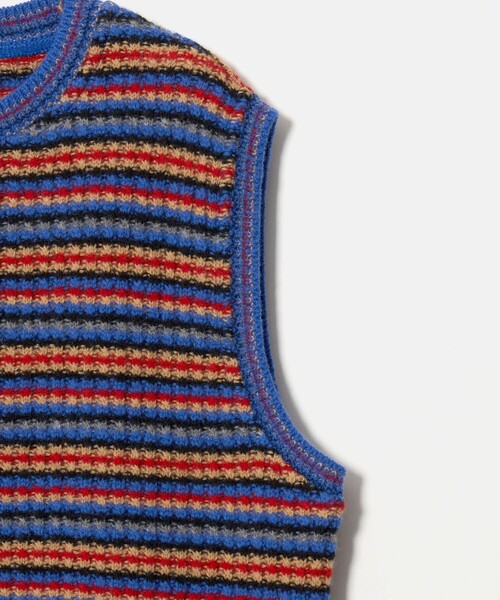 Coohem(コーヘン)の「<COOHEM> BORDER KNIT VEST/ベスト(ベスト・メンズ・グレー系/ロイヤルブルー・M/L)」の9枚目の写真