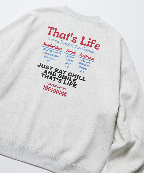 FREAK'S STORE(フリークスストア)の「限定展開 Thats Life SWT クルーネック スウェット(スウェット・メンズ・ブラック/ネイビー/グレー/ピンク・LARGE/SMALL/MEDIUM)」の12枚目の写真