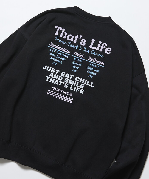 FREAK'S STORE(フリークスストア)の「限定展開 Thats Life SWT クルーネック スウェット(スウェット・メンズ・ブラック/ネイビー/グレー/ピンク・LARGE/SMALL/MEDIUM)」の13枚目の写真