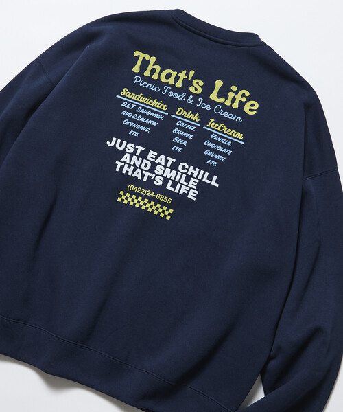 FREAK'S STORE(フリークスストア)の「限定展開 Thats Life SWT クルーネック スウェット(スウェット・メンズ・ブラック/ネイビー/グレー/ピンク・LARGE/SMALL/MEDIUM)」の15枚目の写真
