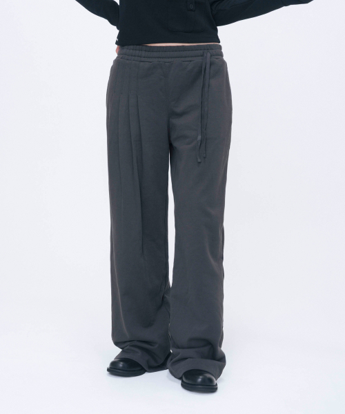 Miseki SEOUL(ミセキソウル)の「Pleats jersey wide pants CHARCOAL(その他パンツ・レディース・その他・OS)」の1枚目の写真