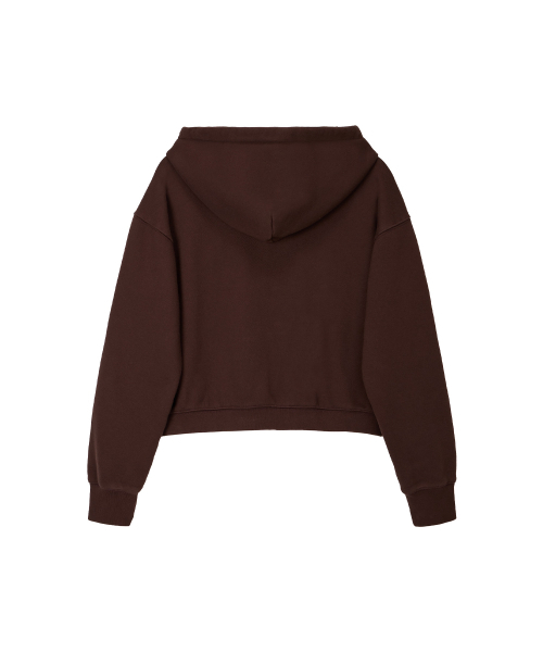 NOHANT（ノアン）の「LONELY/LOVELY クロップフーディ ジップアップ ブラウン（パーカー・レディース・ブラウン・SMALL/MEDIUM）」の8枚目の写真