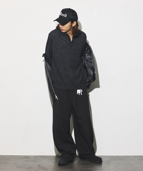 FREAK'S STORE(フリークスストア)の「ブークレ シャギー メランジ スキッパー プルオーバーニット(ニット/セーター・メンズ・ブラック/ブラウン/イエロー/ライトグレー・MEDIUM/LARGE)」の12枚目の写真