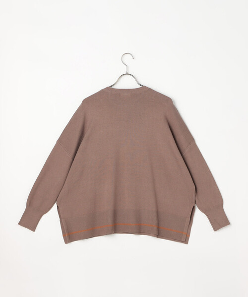 COMME CA ISM(コムサイズム)の「バイカラーライン ポンチョニット(ニット/セーター・レディース・ブラック/ブルー/ブラウン・FREE)」の4枚目の写真