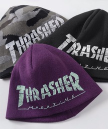 THRASHER（スラッシャー）の「【79】【THRASHER/スラッシャー】ヴィンテージプリント ロゴビーニー/ニット帽/マガジンロゴ/かすれプリント/アメカジ/ストリート/スケーター（ニットキャップ/ビーニー）」