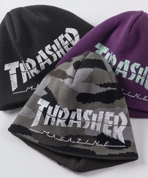 THRASHER（スラッシャー）の「【79】【THRASHER/スラッシャー】ヴィンテージプリント ロゴビーニー/ニット帽/マガジンロゴ/かすれプリント/アメカジ/ストリート/スケーター（ニットキャップ/ビーニー）」