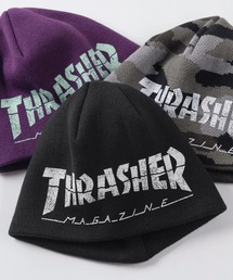 THRASHER（スラッシャー）の「【79】【THRASHER/スラッシャー】ヴィンテージプリント ロゴビーニー/ニット帽/マガジンロゴ/かすれプリント/アメカジ/ストリート/スケーター（ニットキャップ/ビーニー）」