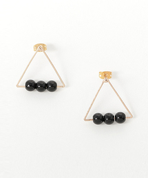 Fun & Daily | F&D : トライアングル＆スリーパール・ピアス(ピアス（両耳用）)