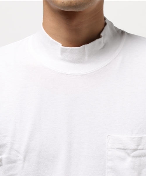 schott（ショット）の「Schott/ショット/LONG SLEEVE MOCK NECK POCKET/モックネック ポケット ロンT（Tシャツ/カットソー・メンズ・グレー/ブラック/ホワイト・MEDIUM/X-LARGE/LARGE/SMALL）」の7枚目の写真