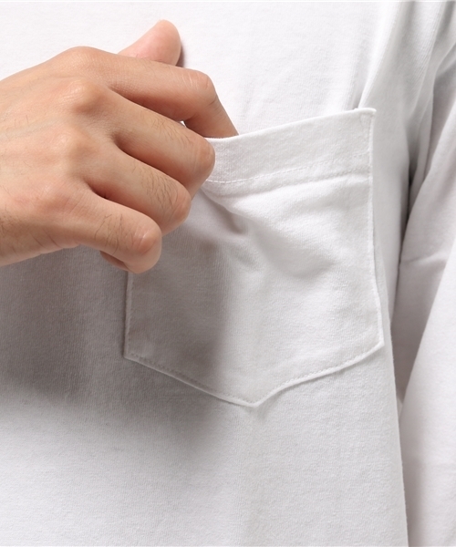schott（ショット）の「Schott/ショット/LONG SLEEVE MOCK NECK POCKET/モックネック ポケット ロンT（Tシャツ/カットソー・メンズ・グレー/ブラック/ホワイト・MEDIUM/X-LARGE/LARGE/SMALL）」の9枚目の写真
