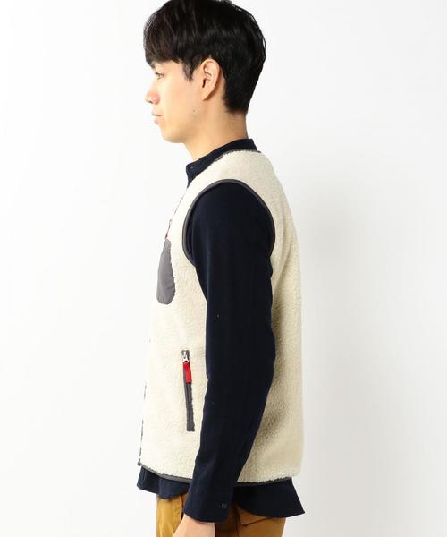 coen（コーエン）の「ボアフリースベスト（ベスト・メンズ・オフホワイト/ネイビー・LARGE/MEDIUM/SMALL/X-LARGE）」の6枚目の写真