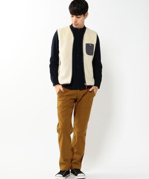 coen（コーエン）の「ボアフリースベスト（ベスト・メンズ・オフホワイト/ネイビー・LARGE/MEDIUM/SMALL/X-LARGE）」の7枚目の写真