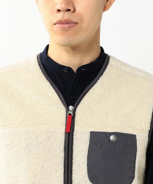 coen（コーエン）の「ボアフリースベスト（ベスト・メンズ・オフホワイト/ネイビー・LARGE/MEDIUM/SMALL/X-LARGE）」の8枚目の写真