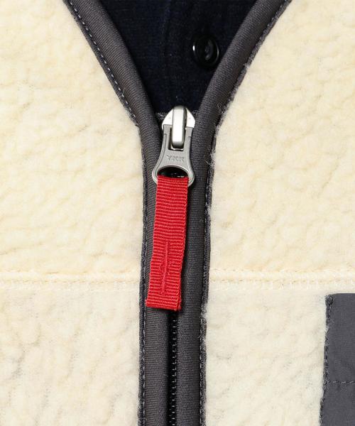 coen（コーエン）の「ボアフリースベスト（ベスト・メンズ・オフホワイト/ネイビー・LARGE/MEDIUM/SMALL/X-LARGE）」の3枚目の写真