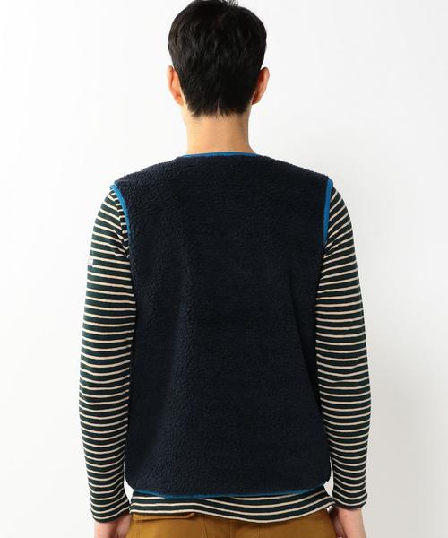 coen（コーエン）の「ボアフリースベスト（ベスト・メンズ・オフホワイト/ネイビー・LARGE/MEDIUM/SMALL/X-LARGE）」の10枚目の写真