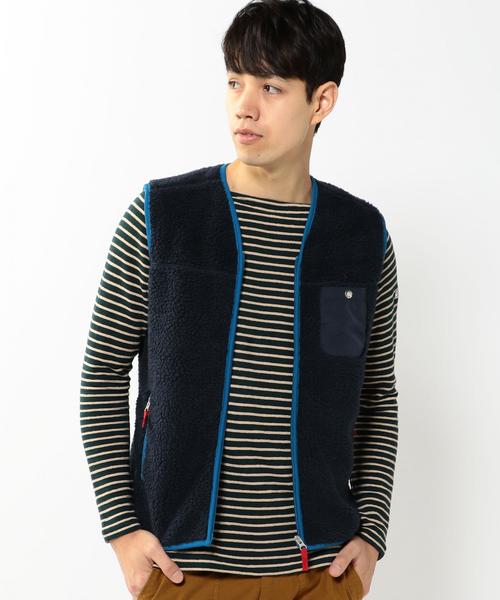 coen（コーエン）の「ボアフリースベスト（ベスト・メンズ・オフホワイト/ネイビー・LARGE/MEDIUM/SMALL/X-LARGE）」の13枚目の写真