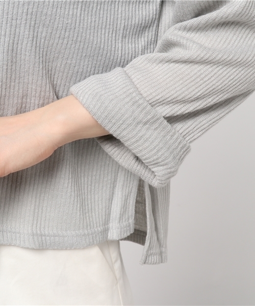 Pierrot（ピエロ）の「ワイドスリーブ ニットソー トップス（ニット/セーター・レディース・オフホワイト/グレー/ピンク/ベージュ/ネイビー・M/L）」の10枚目の写真
