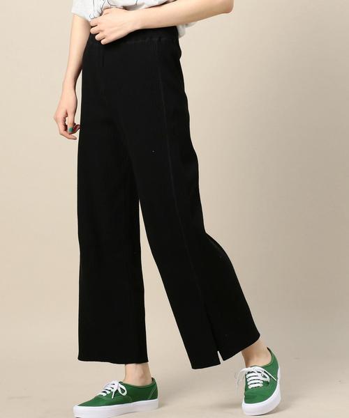 BEAUTY&YOUTH UNITED ARROWS(ビューティーアンドユースユナイテッドアローズ)の「BY リブスリットパンツ ◆(その他パンツ・レディース・ブラック/ライトグレー/シャーベット・MEDIUM/SMALL)」の1枚目の写真
