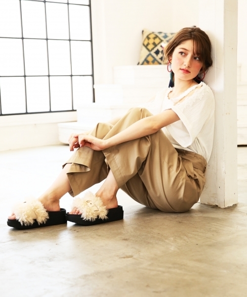 Heather（ヘザー）の「ソデスリットレースＴ  765517（Tシャツ/カットソー・レディース・ホワイト/ブラック/イエロー系その他・FREE）」の5枚目の写真