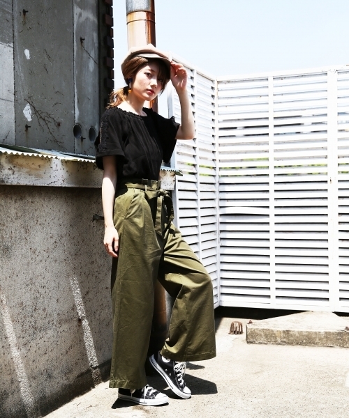 Heather（ヘザー）の「ソデスリットレースＴ  765517（Tシャツ/カットソー・レディース・ホワイト/ブラック/イエロー系その他・FREE）」の7枚目の写真