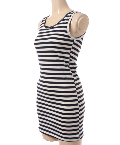 Born（ボーン）の「Born Border Pattern Long Tank Top/ボーンボーダーパターンロングタンクトップ（タンクトップ・レディース・イエロー/オレンジ/杢グレー/ブルー/ネイビー・FREE）」の6枚目の写真