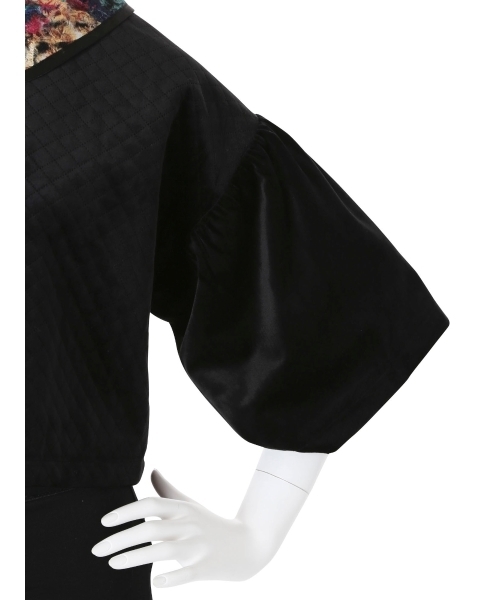 merry jenny（メリージェニー）の「ショートキルティングジャケット（テーラードジャケット・レディース・ブラック/ピンク・FREE）」の6枚目の写真