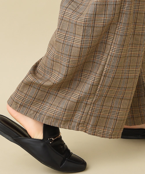 Luz Llena（ラズレナ）の「[ベルト付き]グレンチェック柄ワイドパンツ（その他パンツ・レディース・ブラウン/グレー・MEDIUM）」の7枚目の写真