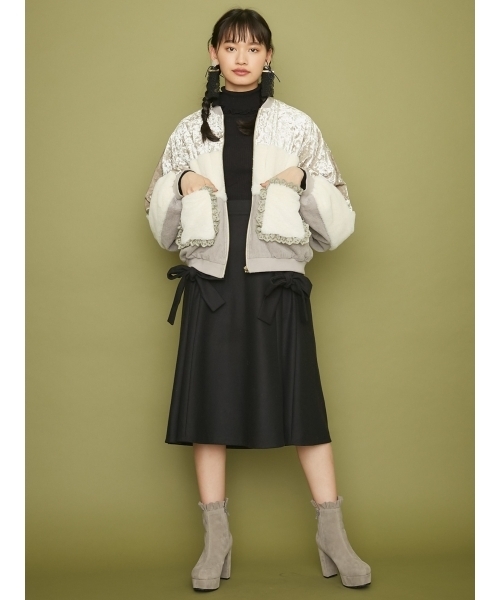 merry jenny(メリージェニー)の「いそざいドルマンブルゾン(ブルゾン・レディース・アイボリー/ブラック・FREE)」の7枚目の写真