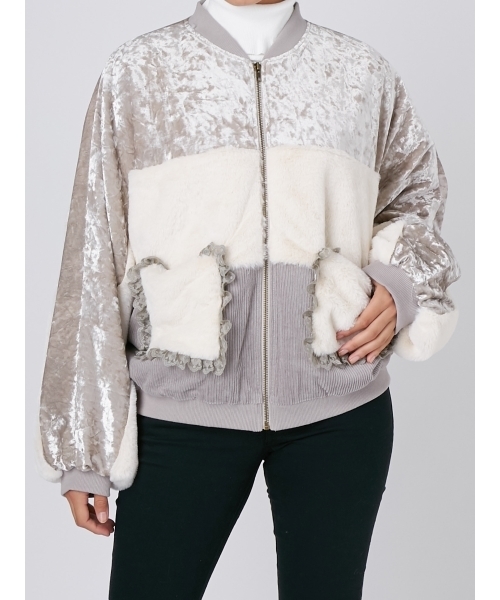 merry jenny(メリージェニー)の「いそざいドルマンブルゾン(ブルゾン・レディース・アイボリー/ブラック・FREE)」の8枚目の写真