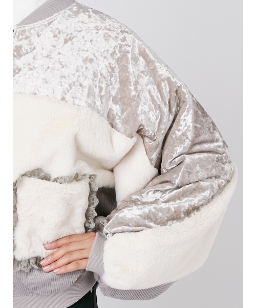 merry jenny(メリージェニー)の「いそざいドルマンブルゾン(ブルゾン・レディース・アイボリー/ブラック・FREE)」の6枚目の写真