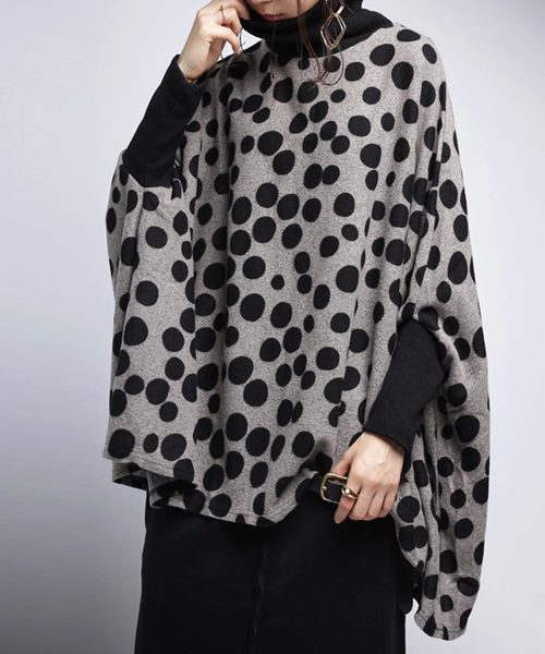 antiqua(アンティカ)の「ドット柄ワイドトップス(Tシャツ/カットソー・レディース・ブラック系その他/ベージュ系その他・FREE)」の13枚目の写真