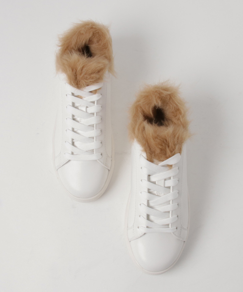 koe（コエ）の「ファースニーカー（スニーカー・レディース・ネイビー/キャメル・S/M/L）」の5枚目の写真