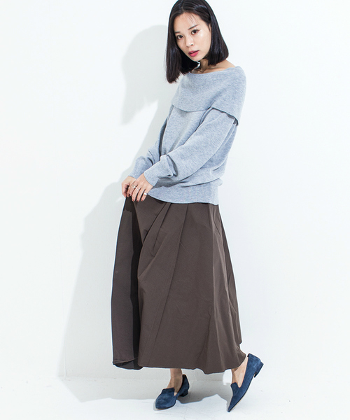 Furryrate（ファーリーレート）の「フルニードルオフショルTネックニットプルオーバー（ニット/セーター・レディース・ブルー/ブラック/イエロー/グレー・FREE）」の13枚目の写真