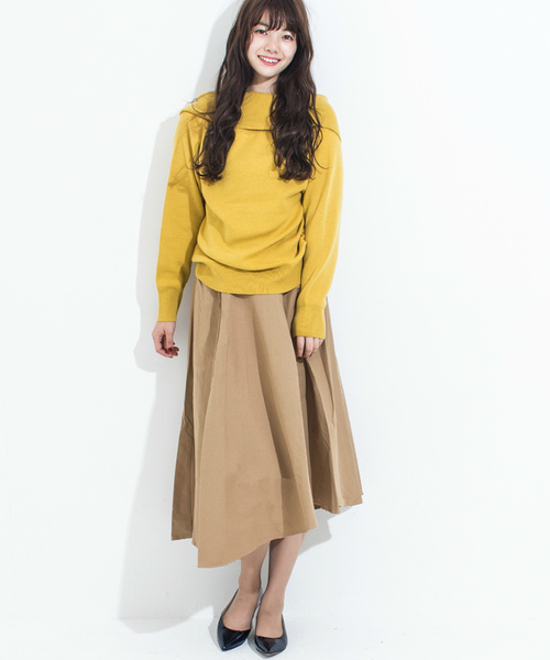 Furryrate（ファーリーレート）の「フルニードルオフショルTネックニットプルオーバー（ニット/セーター・レディース・ブルー/ブラック/イエロー/グレー・FREE）」の17枚目の写真