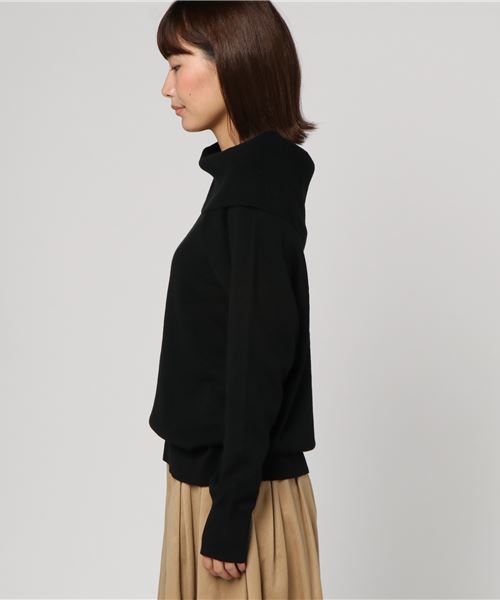 Furryrate（ファーリーレート）の「フルニードルオフショルTネックニットプルオーバー（ニット/セーター・レディース・ブルー/ブラック/イエロー/グレー・FREE）」の5枚目の写真