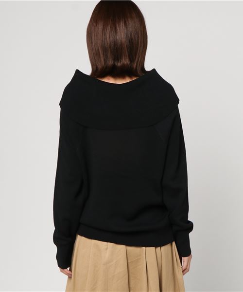 Furryrate（ファーリーレート）の「フルニードルオフショルTネックニットプルオーバー（ニット/セーター・レディース・ブルー/ブラック/イエロー/グレー・FREE）」の6枚目の写真