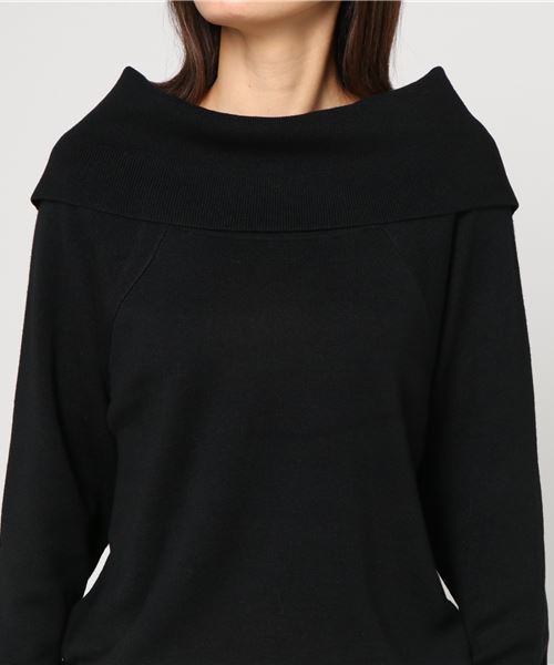 Furryrate（ファーリーレート）の「フルニードルオフショルTネックニットプルオーバー（ニット/セーター・レディース・ブルー/ブラック/イエロー/グレー・FREE）」の7枚目の写真