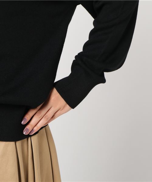 Furryrate（ファーリーレート）の「フルニードルオフショルTネックニットプルオーバー（ニット/セーター・レディース・ブルー/ブラック/イエロー/グレー・FREE）」の8枚目の写真