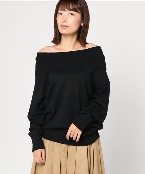 Furryrate（ファーリーレート）の「フルニードルオフショルTネックニットプルオーバー（ニット/セーター・レディース・ブルー/ブラック/イエロー/グレー・FREE）」の10枚目の写真